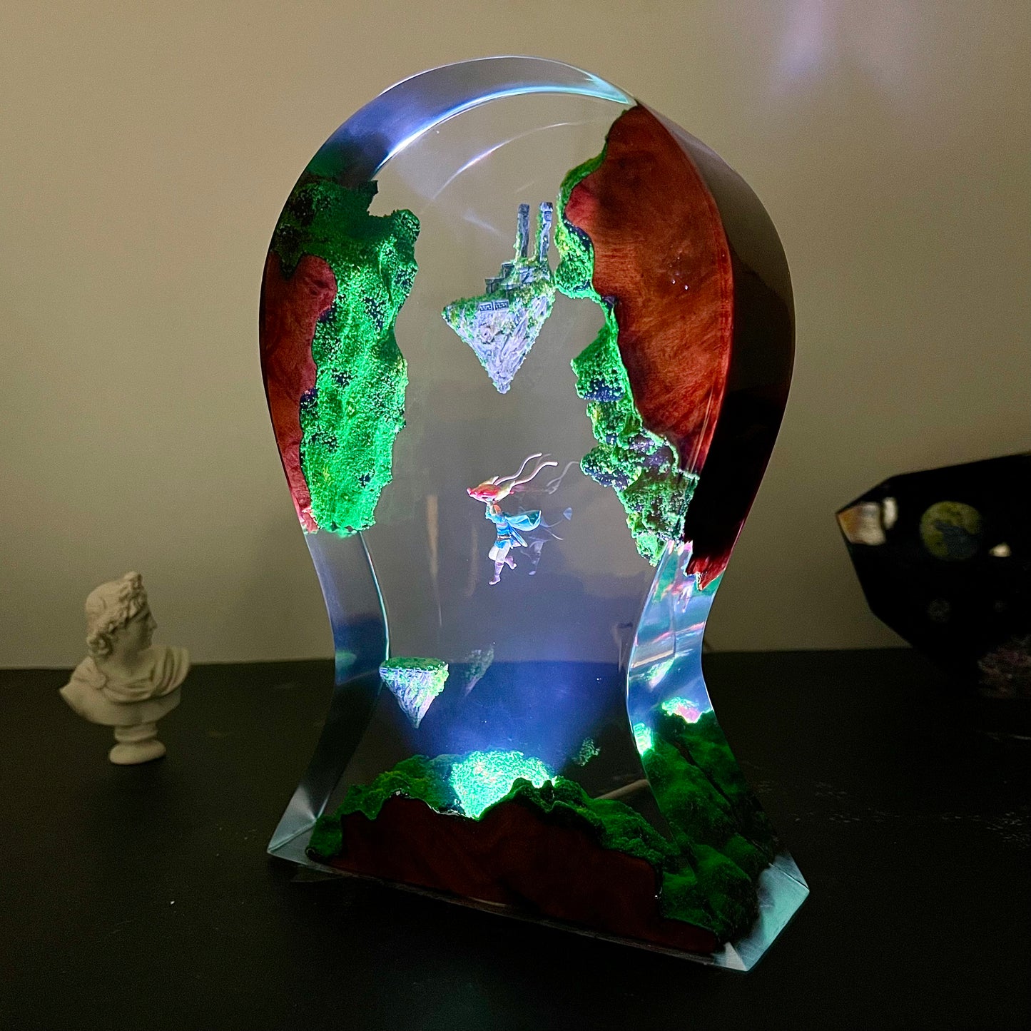 TOTK Sky Island Resin Wood Night Light