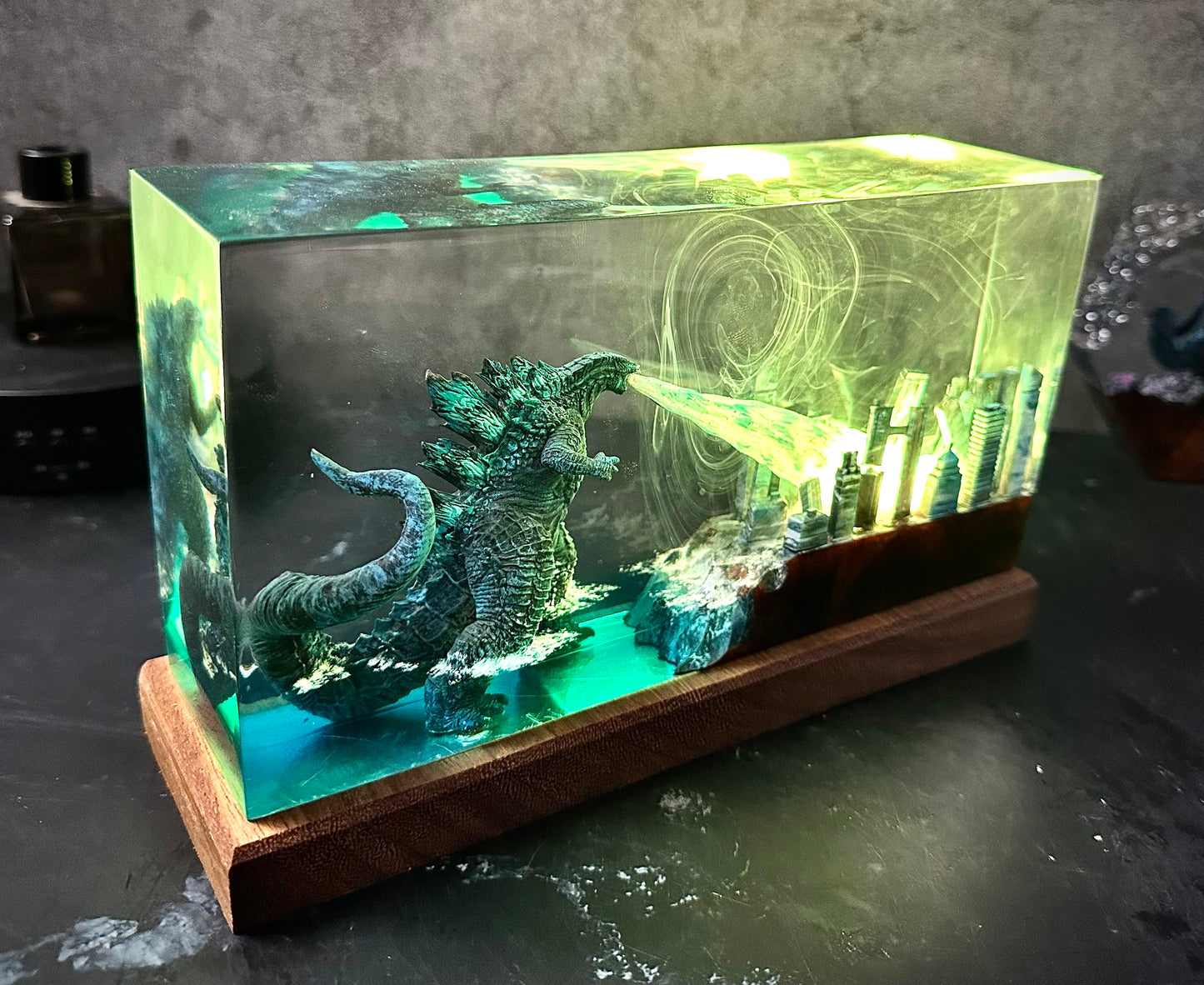 Godzilla Resin Lamp