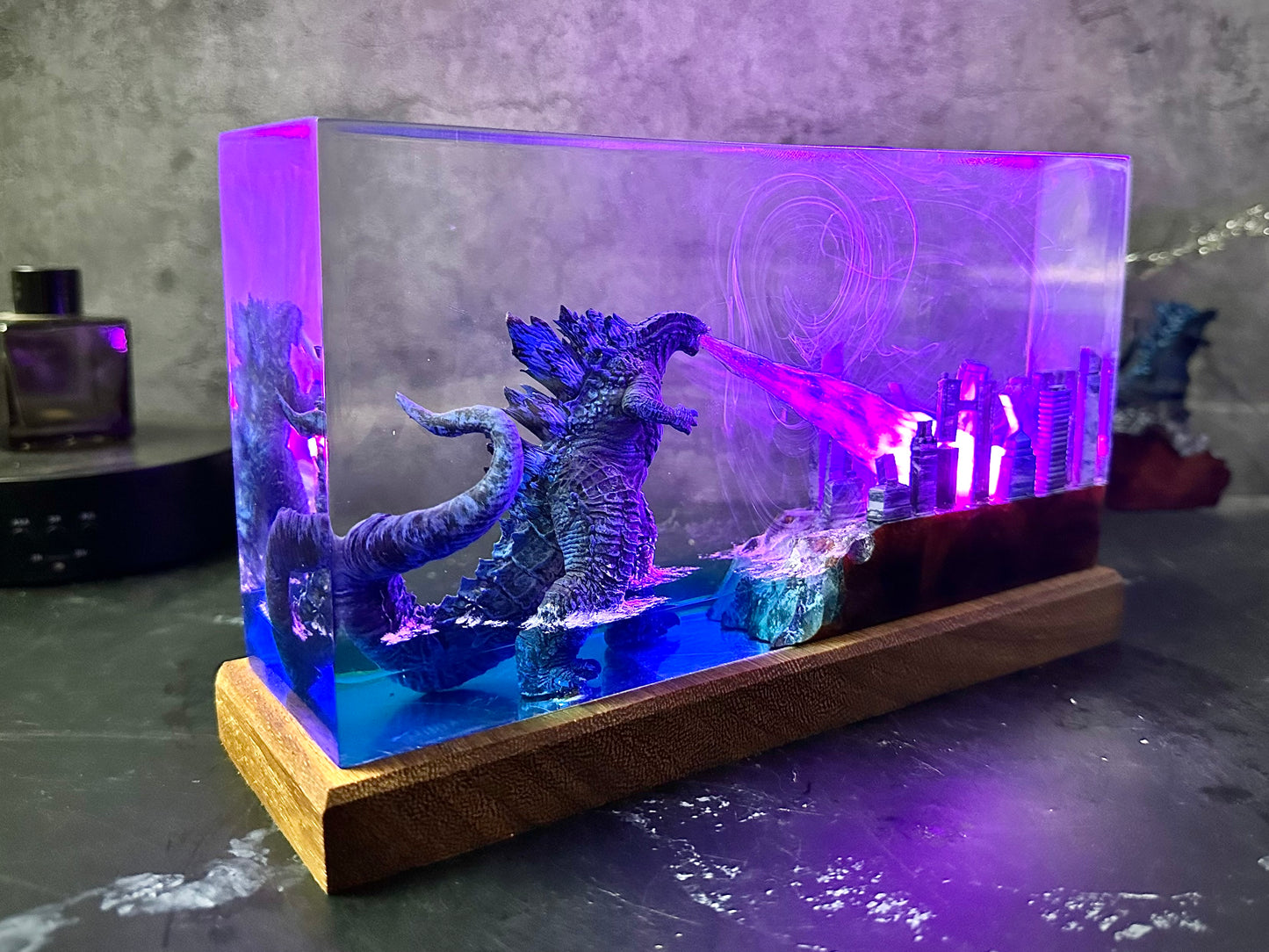 Godzilla Resin Lamp