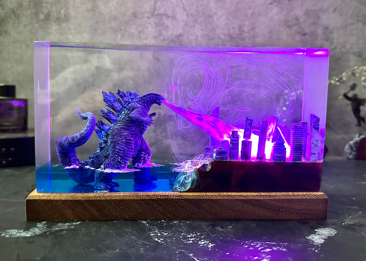 Godzilla Resin Lamp