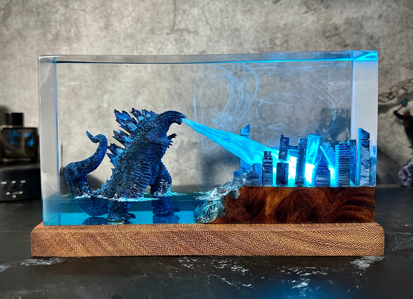 Godzilla Resin Lamp