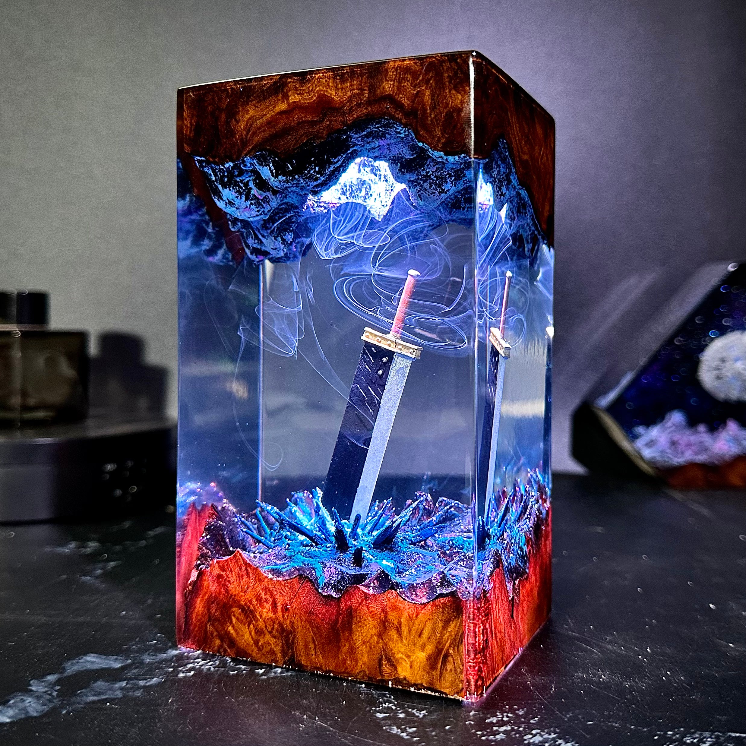 Resin sword lamp