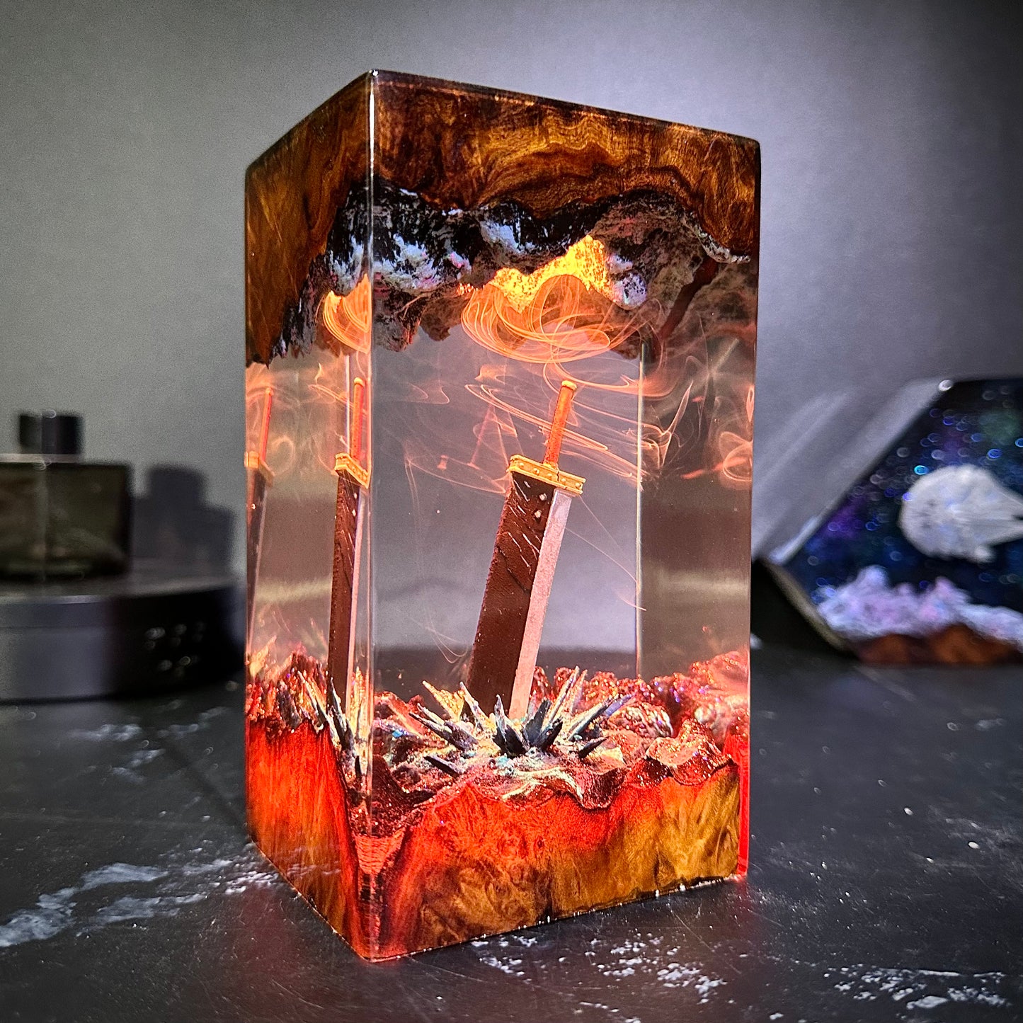 Resin sword lamp