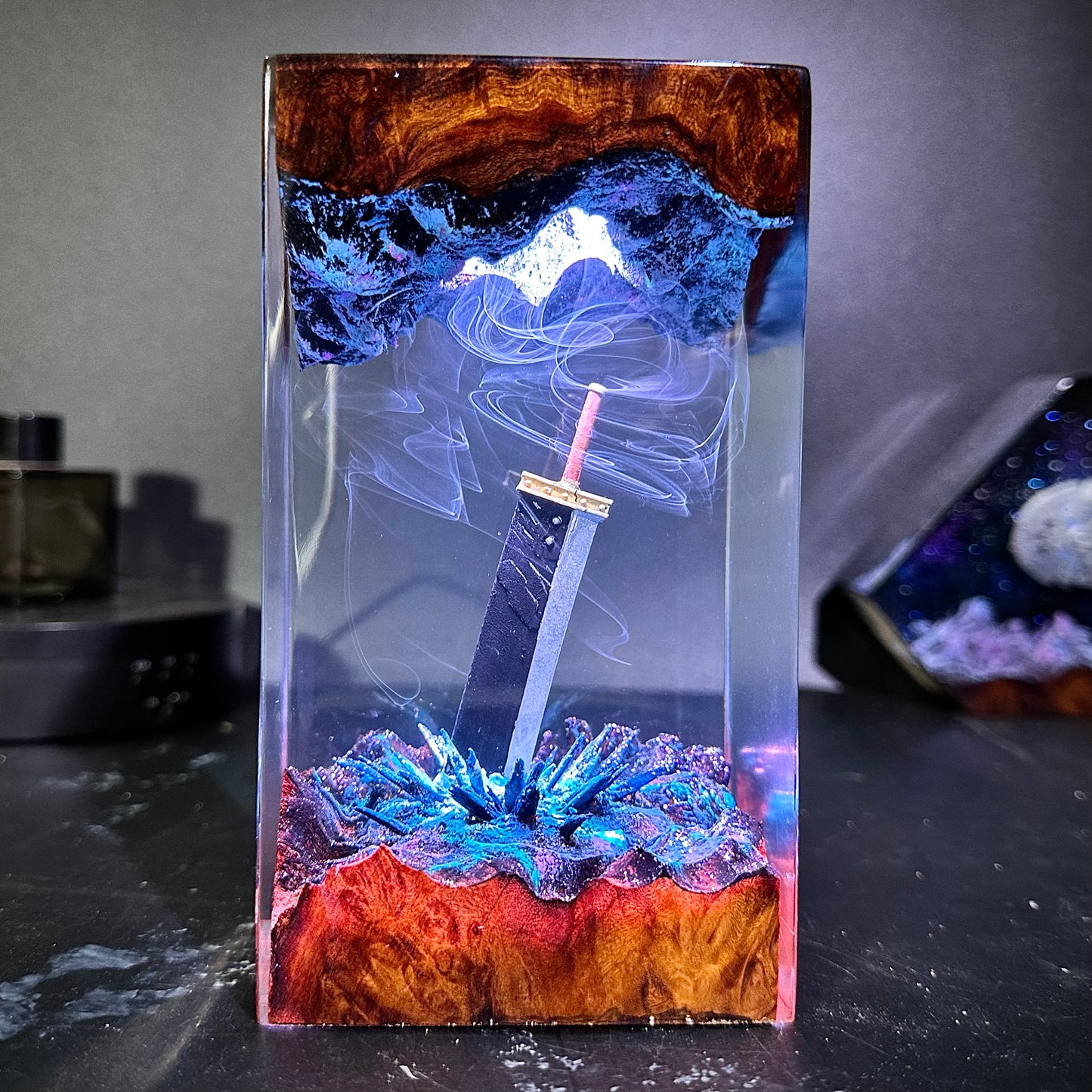 Resin sword lamp