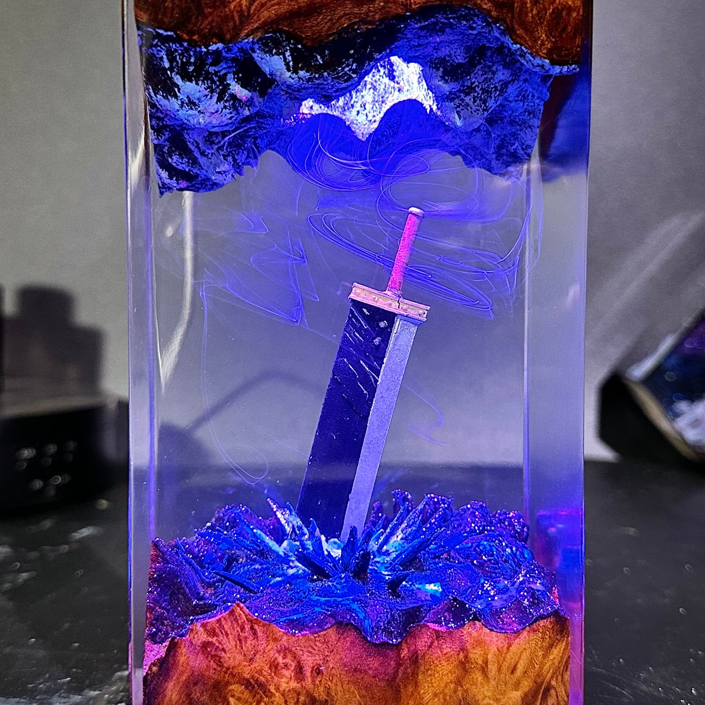 Resin sword lamp