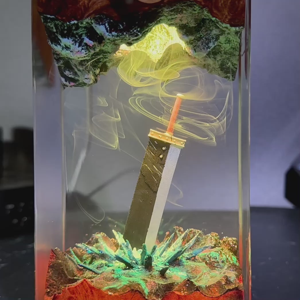 Resin sword lamp